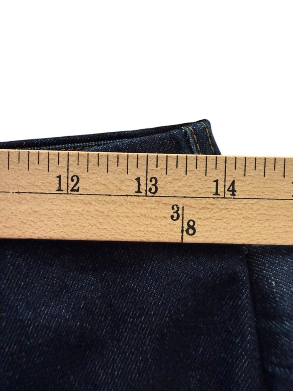 Commense Cross-Over High-Waist Denim Wide-Leg Jeans - Picture 9 of 14
